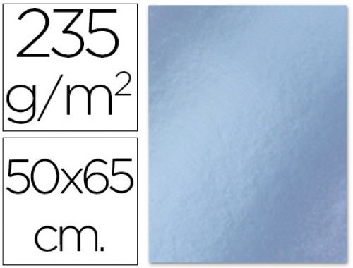 Cartolina liderpapel metalizada 50x65 cm 235 gr prata , Liderpapel , 14507 , 8423473827363